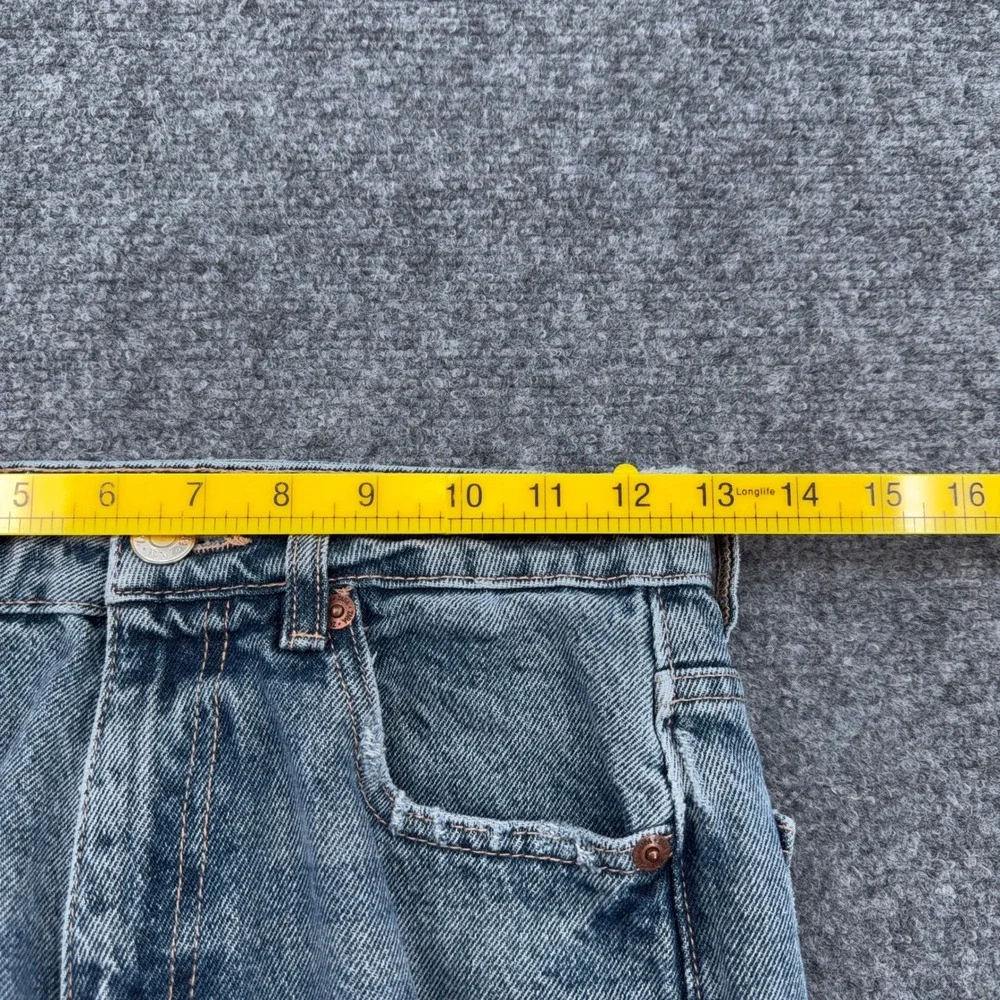 Zara Distressed Mom Jeans Women 4 Cotton Blue‎ High Rise Ripped Denims